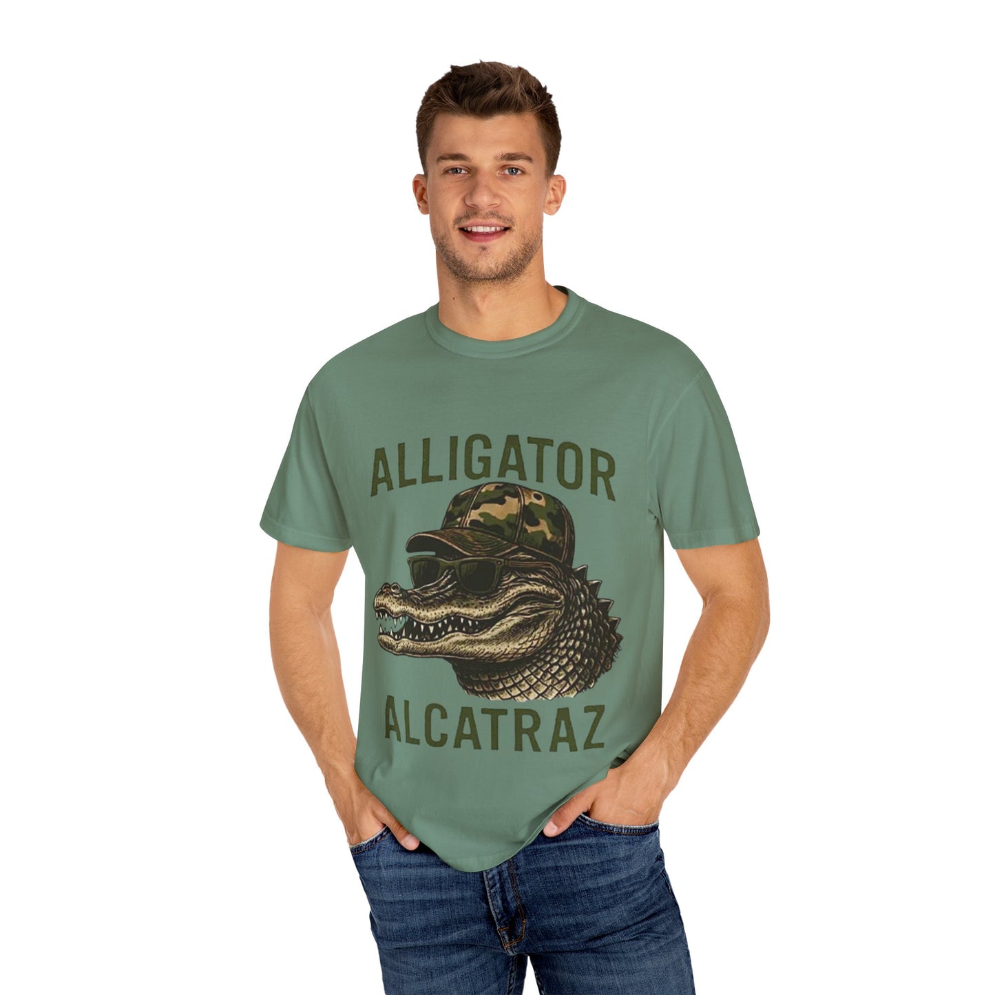 Patriotic USA 2025 MAGA Alligator Alcatraz T-shirt, Trump Support Tee, Patriotic