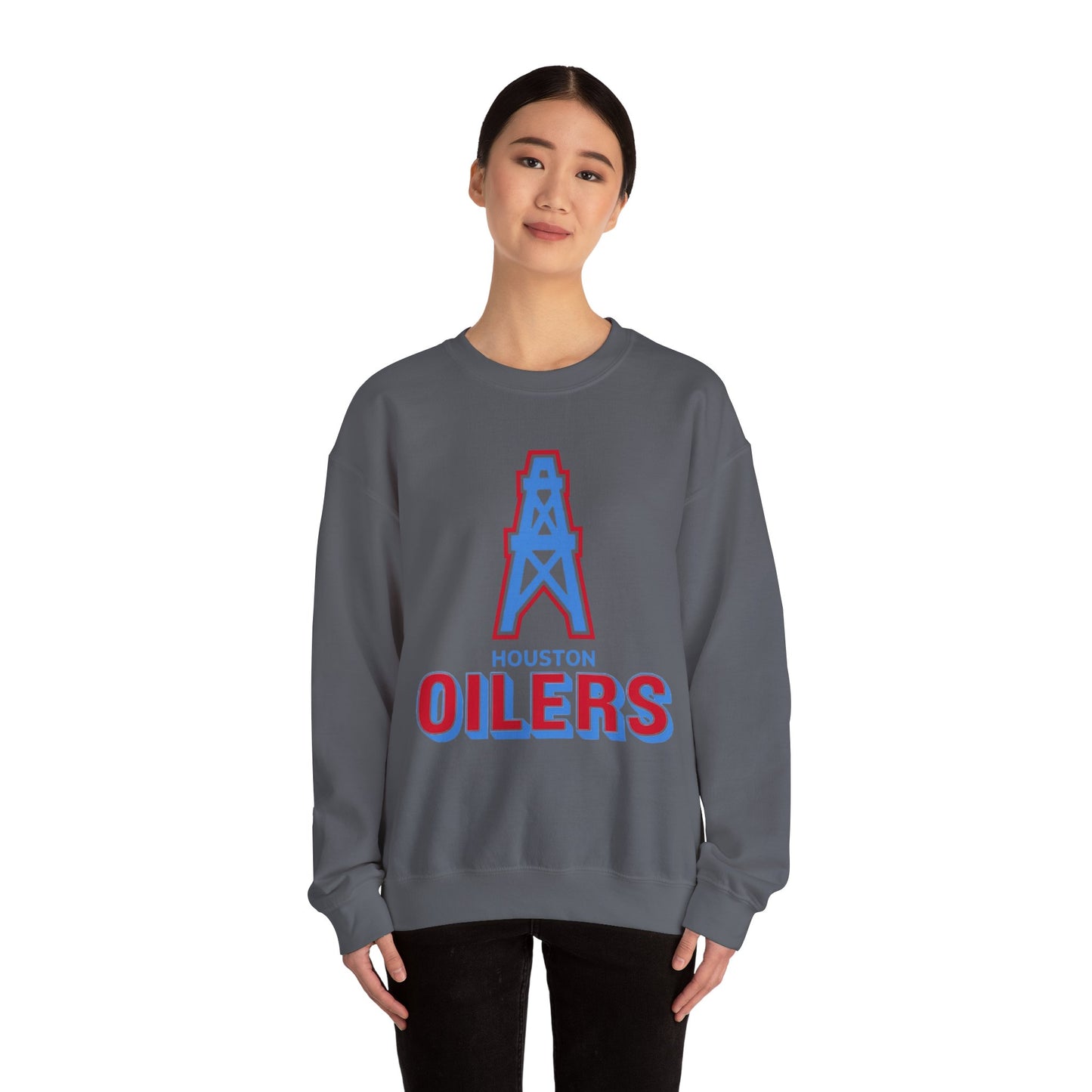 Houston Oilers Throwback Sweatshirt, Unisex NFL Football Crewneck, Vintage 1960