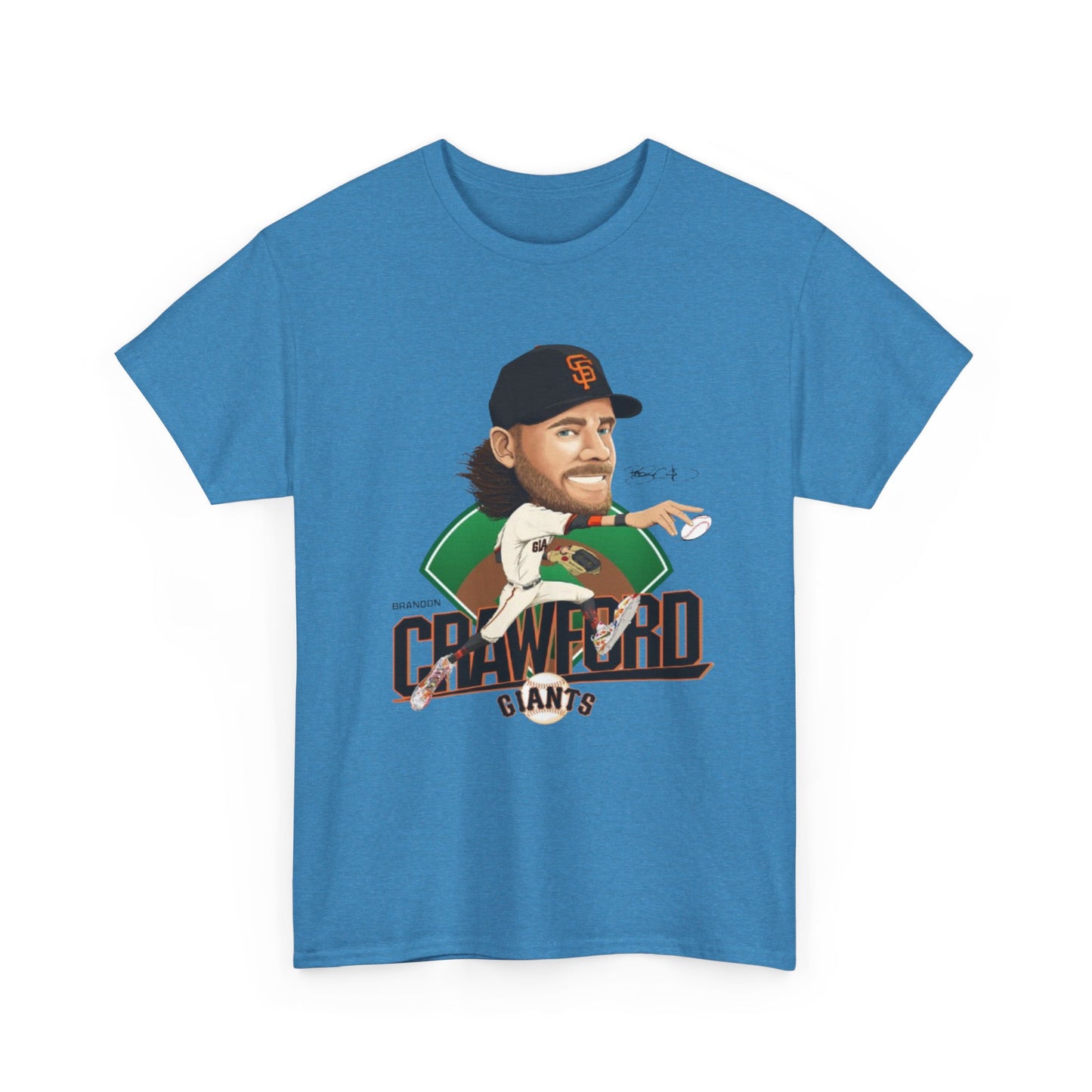 Brandon Crawford 35 MLB Design San Francisco Giants Replica Unisex Tee, Legend