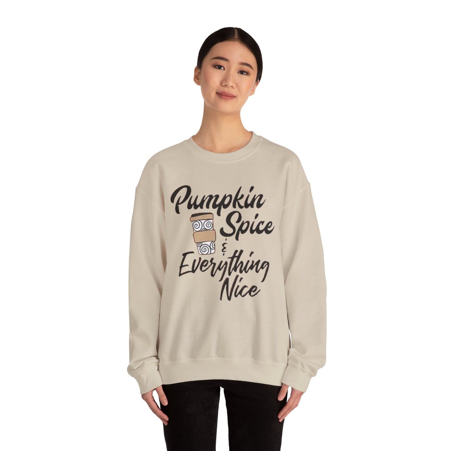 Fall Pumpkin Spice & Everything Nice Latte Fall Lover Gift, Unisex Sweatshirt,