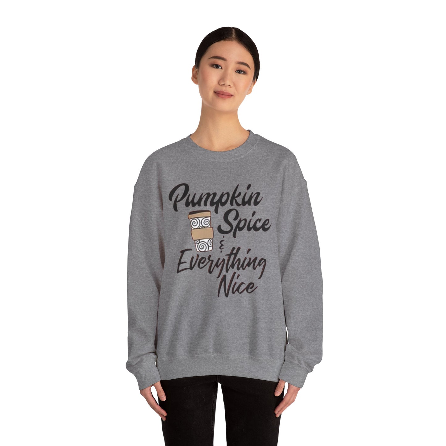 Fall Pumpkin Spice & Everything Nice Latte Fall Lover Gift, Unisex Sweatshirt,